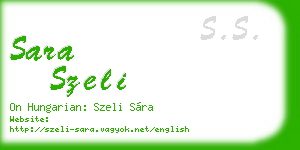 sara szeli business card
